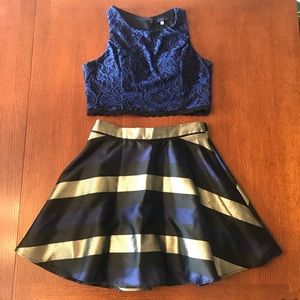 Two-piece prom dress